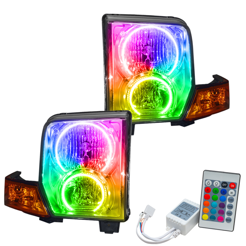 Jeep Commander Headlight Assemblies - ORACLE Lighting - ColorSHIFT w/ Simple Controller - `06-`10